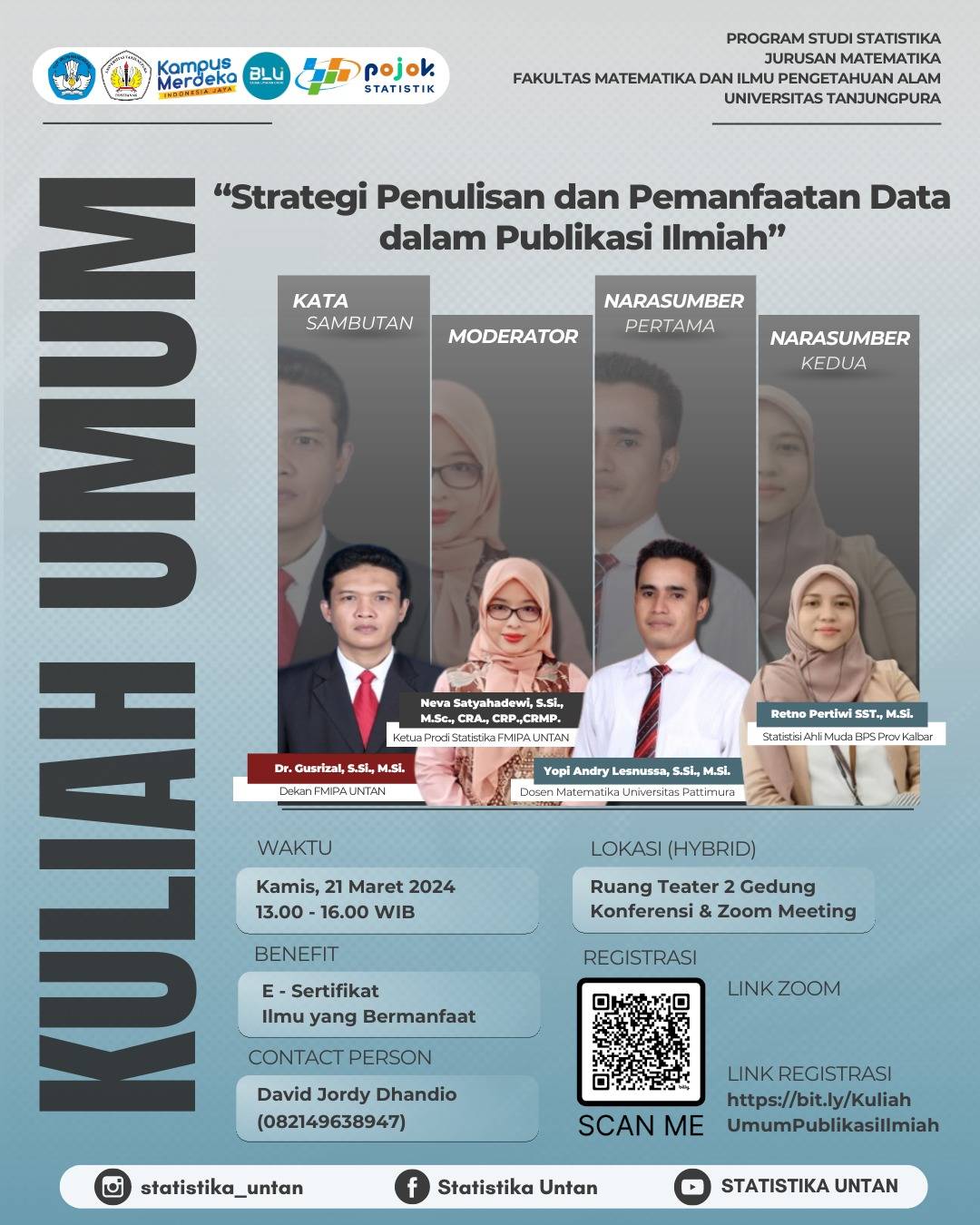 Read more about the article Kuliah Umum “Stategi Penulisan dan Pemanfaatan Data dalam Publikasi Ilmiah”